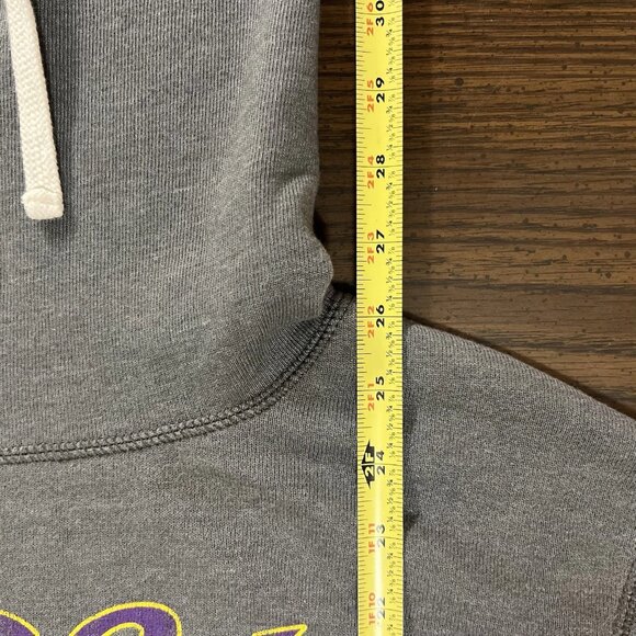 LSU Tigers Women’s Funnel Neck Hoodie Gray Campus Couture Large Thumbholes - Picture 8 of 10